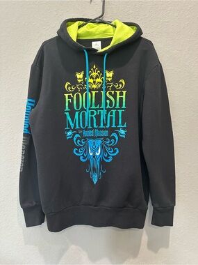 Disney The Haunted Mansion Foolish Mortal Hoodie Adult Sz M